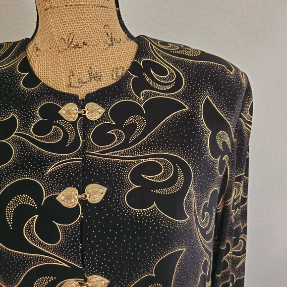 R & M Richards•Gold embellished tunic/top/jacket•size 14• - Picture 2 of 16